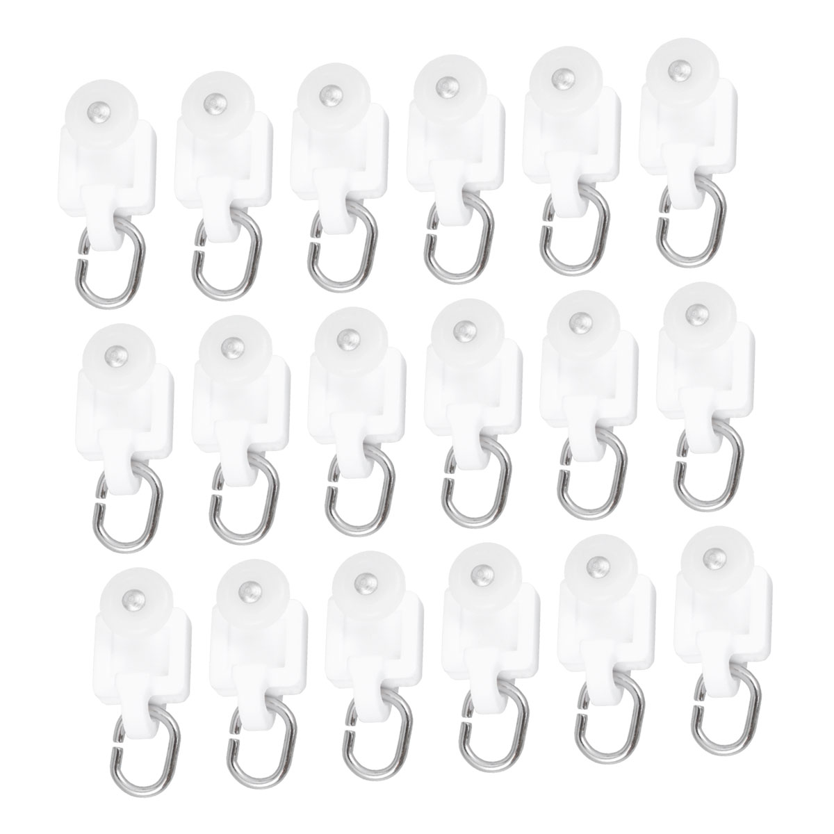 50 PCS Arca Rail Curtain Slider Rod Curved Curtain Rod Curtain Hook Roller Flexible Track Bendable Curtain Track Pulley Glider