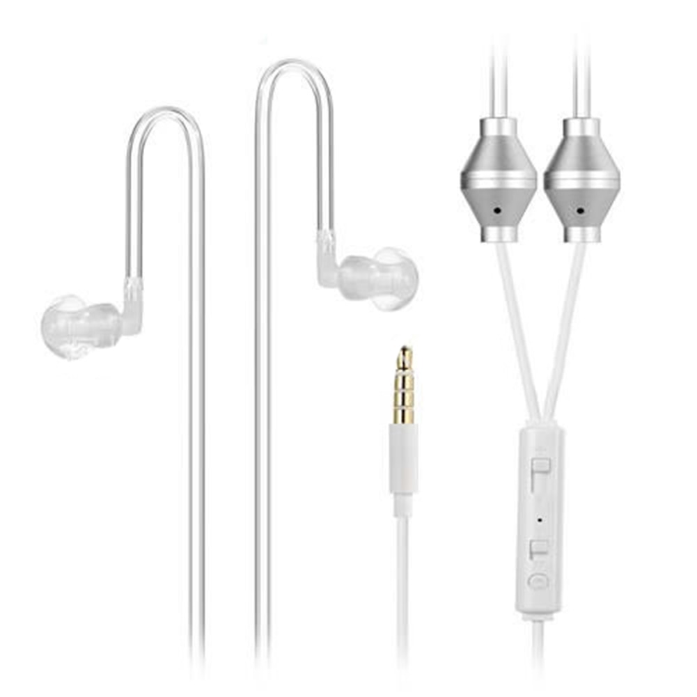 3,5mm Universal- Anti-Strahlung Binaural Luft Rohr Ohrhörer mit Mic für iPhone: Ursprünglich Titel