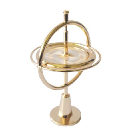 Metal gyroscope Anti-gravity Science and education toy rotation balance mechanical gyroscope: Blue