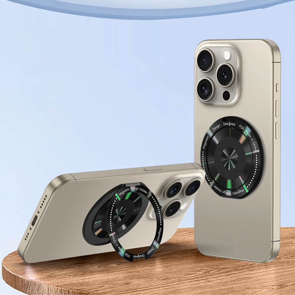 Ultra-thin 360 rotating mobile phone holder paste-type lazy universal desktop ring magnetic back sticker