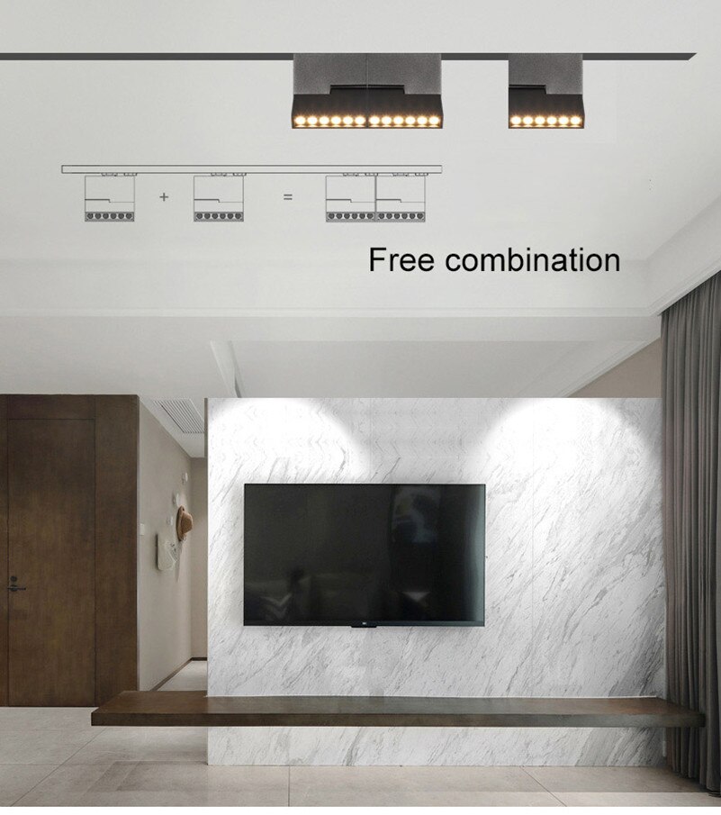 6W 12W LED Plafond Lamp Magnetische Spoor Spotlight Opgeschort Creatieve LED Magnetische Lichten Tracking Thuis Industriële Verlichting