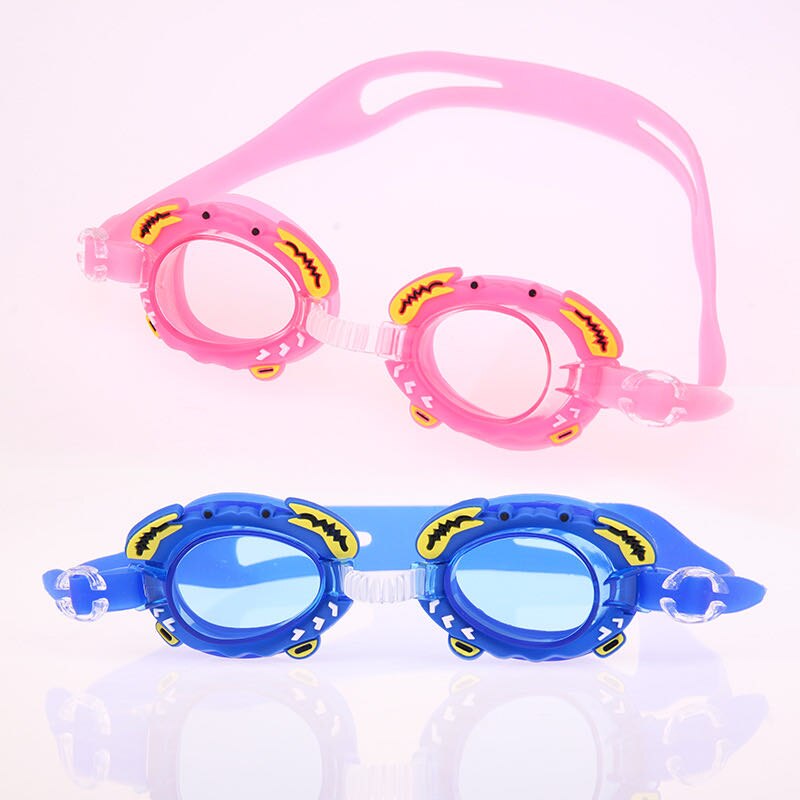 Børn svømmebriller med briller etui baby svømme briller børn svømme briller tegneserie silikone anti tåge