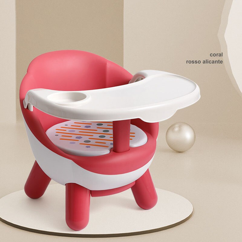 Kids Dining Chair with Plate Cute Baby Eating Chair Dining Back Call Called Chair Baby Plastic Chair Stool