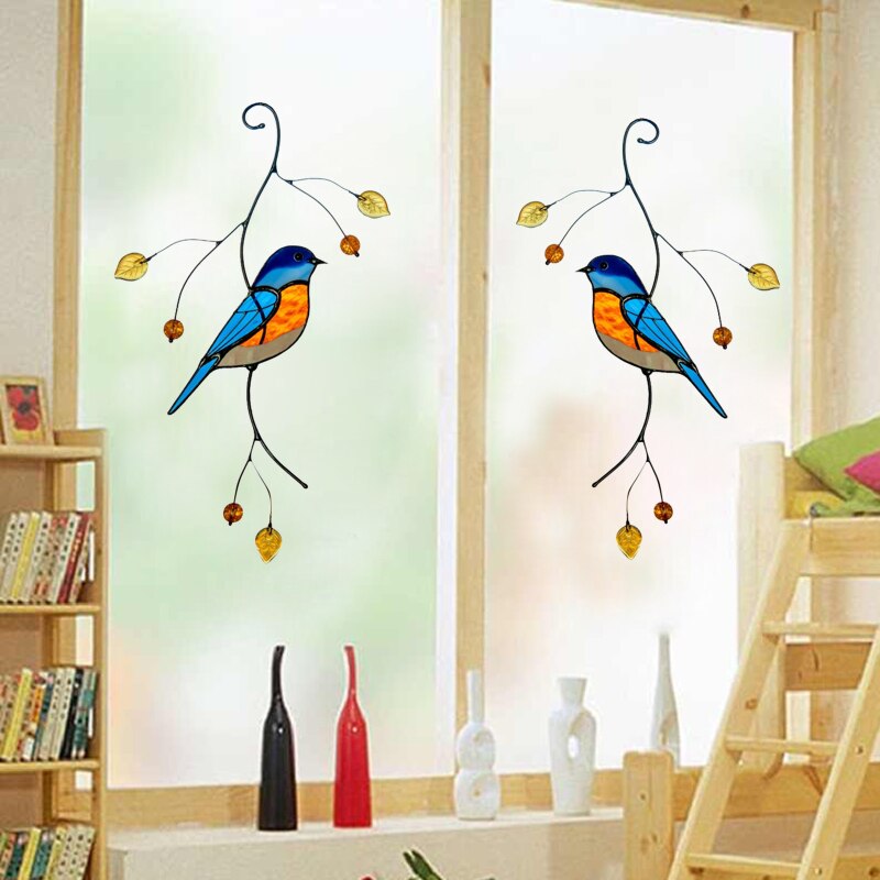 Vogel Behang Kleurrijke Bloem Birdcage Flying Vogels Muursticker Woonkamer Art Decals Home Decoratie Sticker