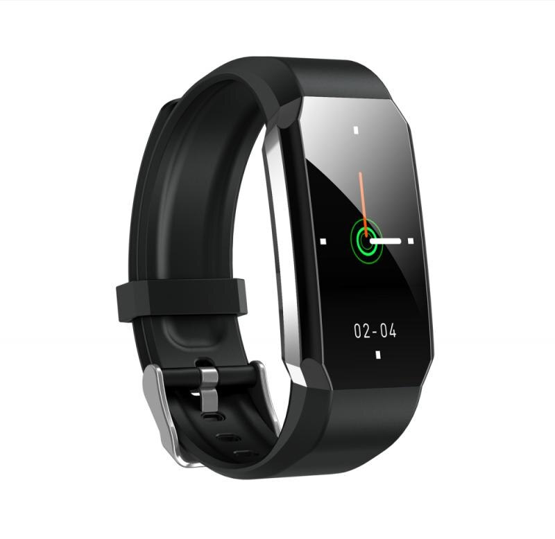 T3 Smart Watch Men Women Fitness Bracelet Body Thermometer Smart Bracelet Fitness Tracker Heart Rate Monitor Android iOS: black