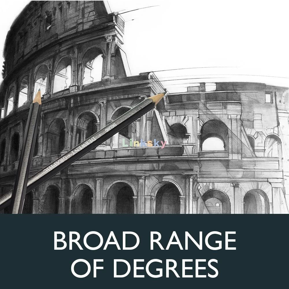 Lapis Graduado Derwent grafico 12 Graduacoes duro (9h A B),Estojo metallo contendo,grafico duro 12pz lattina scatola,arte forniture