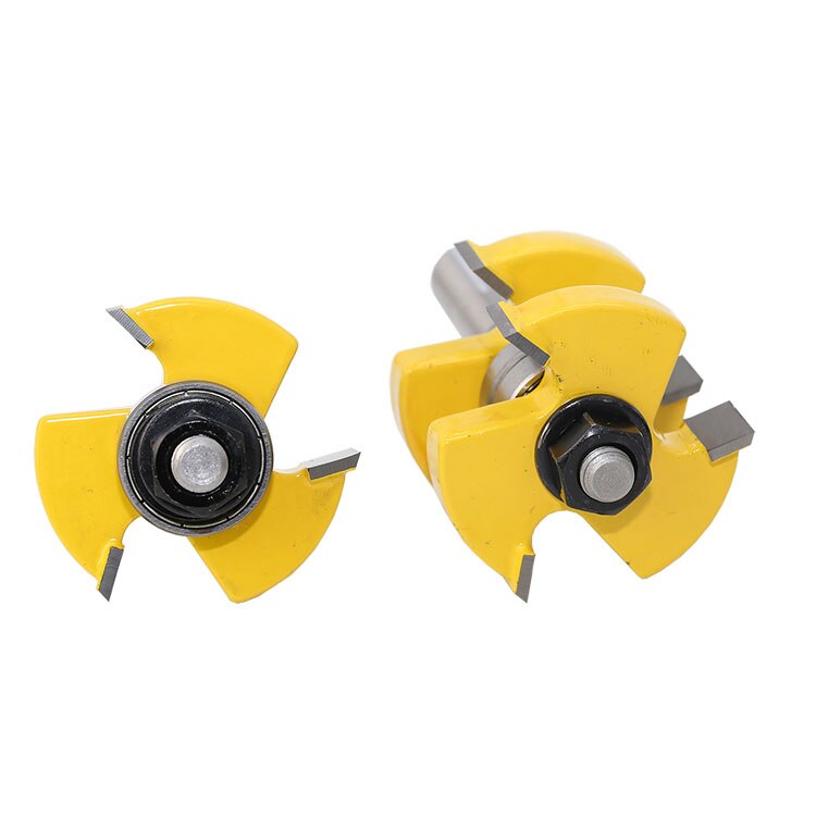 1-1/2" 2 Bit Tongue and Groove Router Bit Set - Joint Assembly Router Bit Set 1-1/2" Stock Wood Cutting Tool-RCT15210