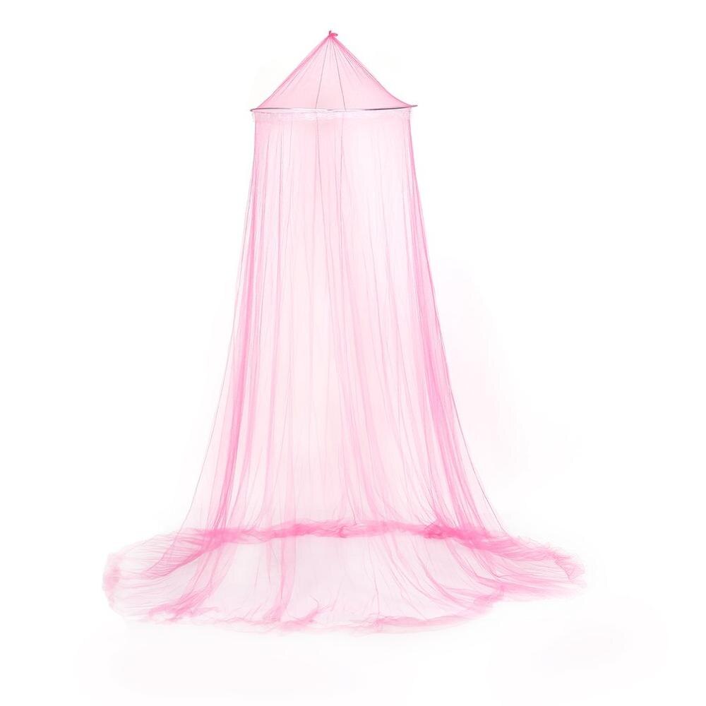 Outdoor Summer Round Lace Insect Bed Canopy Netting Curtain Polyester Mesh Fabric Home Textile Hung Dome Mosquito Net 4: Pink