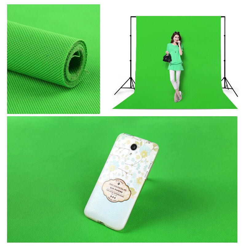 TENWISH-Fondo Chroma Key para estudio fotográfico, pantalla verde de 1,6x1m/2m/3m, telas no tejidas