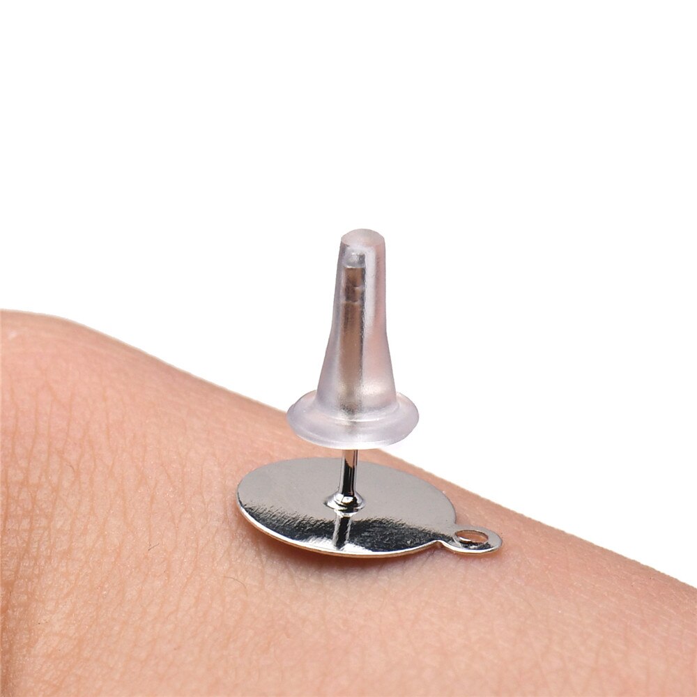 100pcs fermaglio per orecchini in gomma siliconica trasparente dado per orecchini orecchini accessori per gioielli fai da te materiali