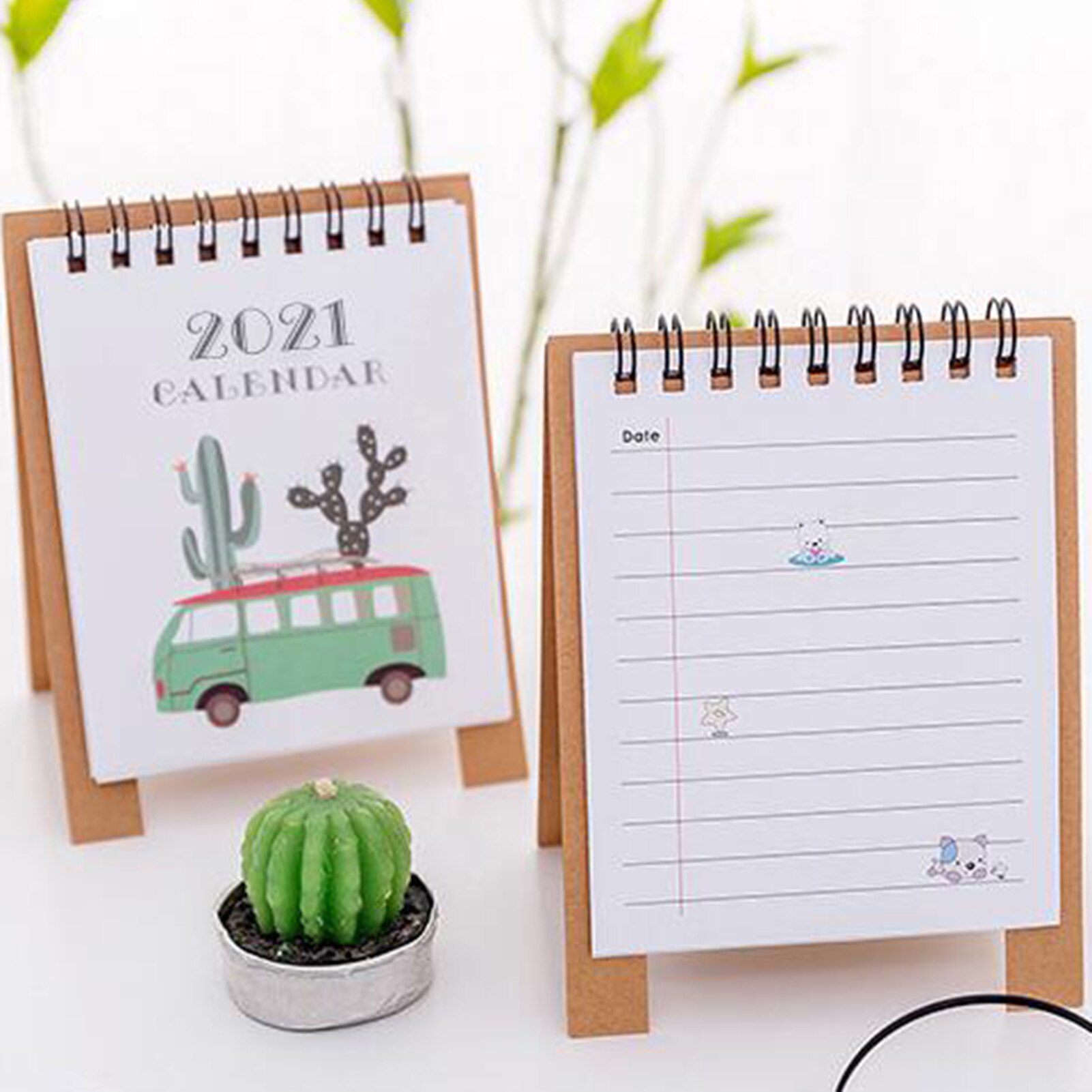 Mini desk kalender årlig papir kalender memo dagli – Grandado