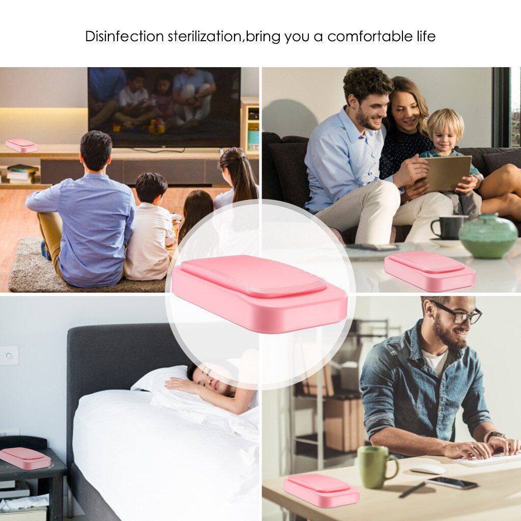 Bärbar uv-sterilisatorbox trådlös laddningsbox för mobiltelefon usb uv-ultraviolett sterilisator hushålls uv-sterilisatorer #g40