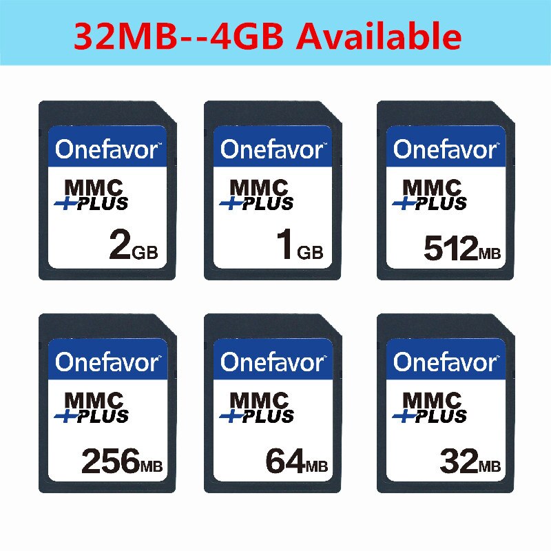 Onefavor 13Pins Multimedia Card 32Mb 64Mb 128Mb 256Mb 512Mb 1Gb 2Gb 4gb Mmc Plus Geheugenkaart Voor Oude Camera