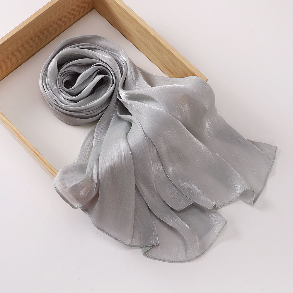 Shimmershawl Zijden Hijab Sjaal Ademend Cool Island Satijn Medine Zijden Sluier Moslim Hijab Glanzende Zijden Sjaal Dames Sjaals Tippet