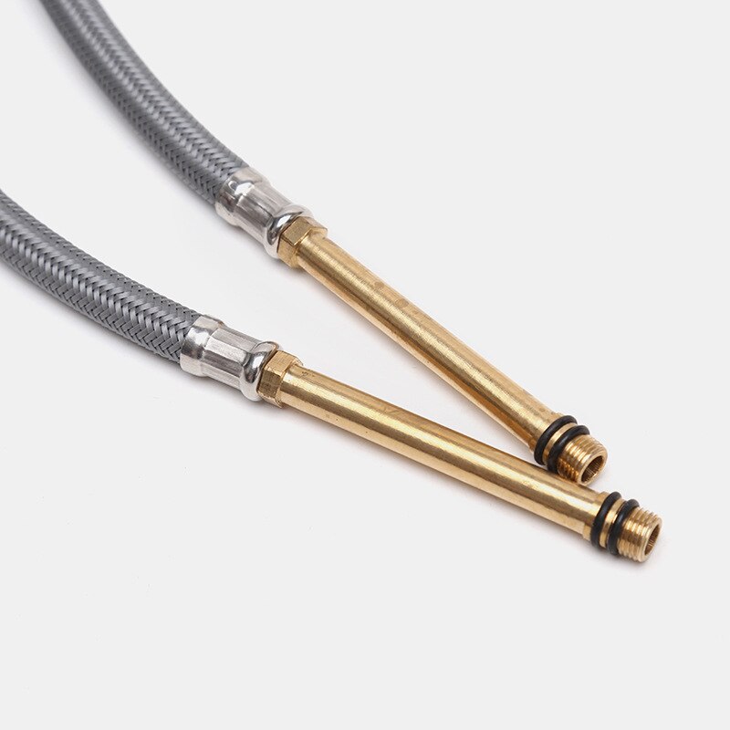 2Pc 304 Stainless Steel Knitting Flexible Shower Hose Extended Nozzle Extension Plumbing Pipe Pulling Tube Bathroom Accessories