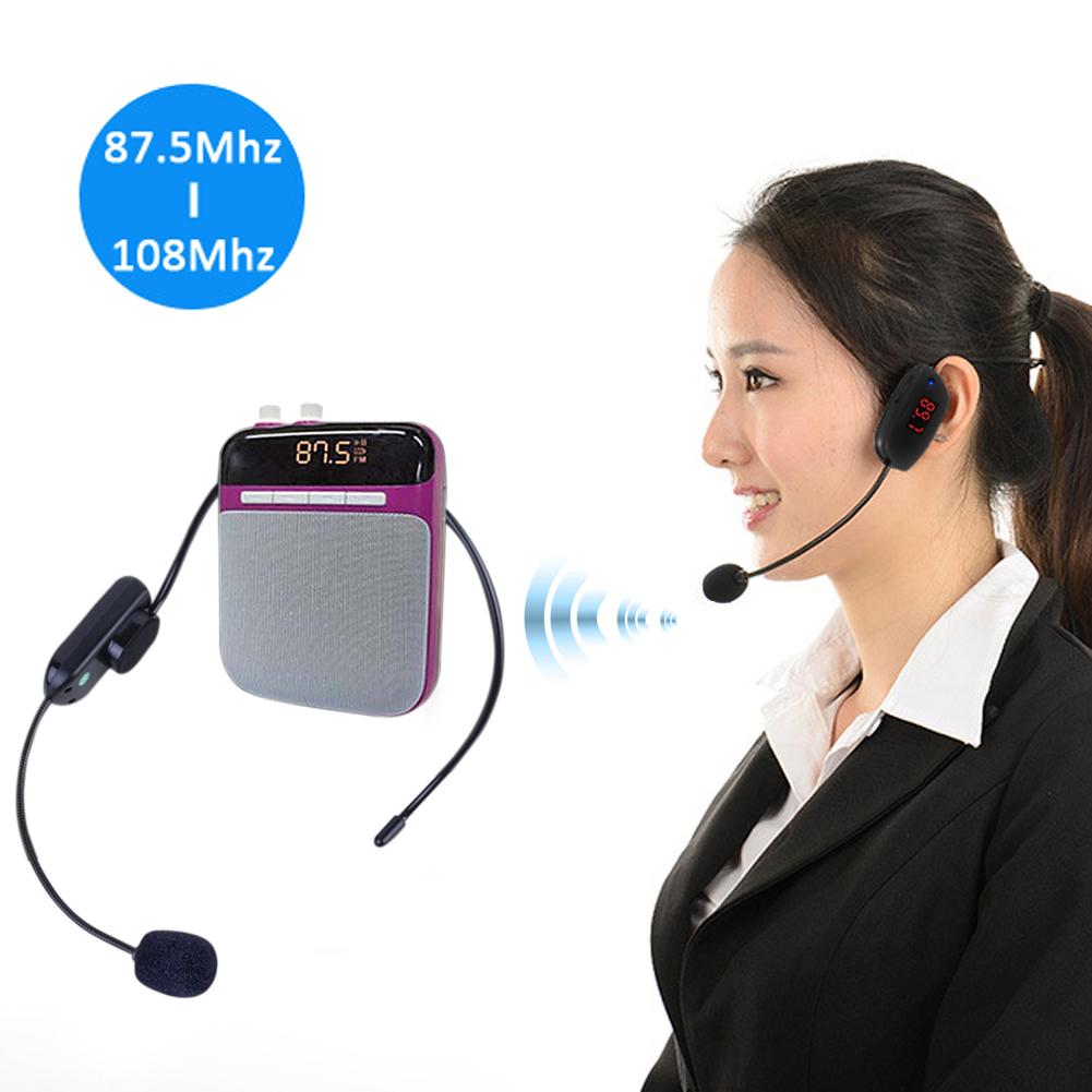 Radio FM Wireless Microphone Headset for Loudspeaker/ teaching/sales /meetings/tour guide L3EF Portable Megaphone Mic
