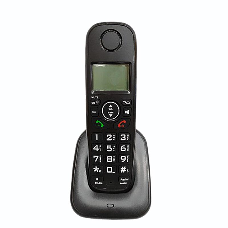 Expandable Cordless Phone System Desk Telephone Handset Landline Telephone Support 5 Handsets Connection for Home Office