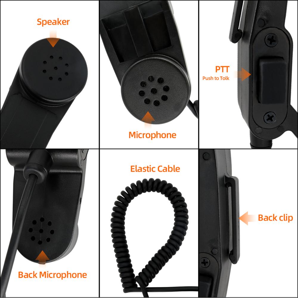 H250 handheld speaker microfoon 6 pin ptt voor PRC152 PRC148 Talkie Walkie Adapter