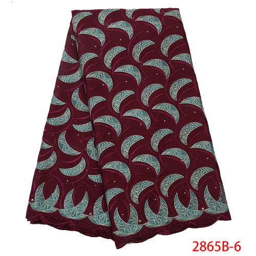 Swiss Voile Lace Fabric Top African Dry Lace Fabric  Swiss Voile Lace In Switzerland with Stones KS2865B-6: Picture 6