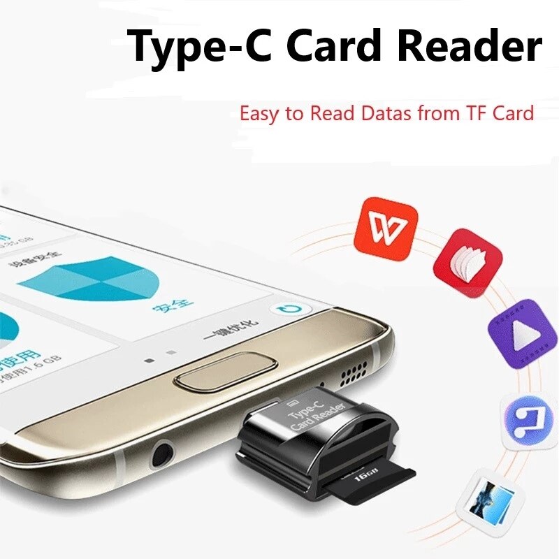 Sd Tf Otg Smart Geheugenkaartlezer Type C USB-C Adapter Voor Huawei Samsung Xiaomi Pc Macbook