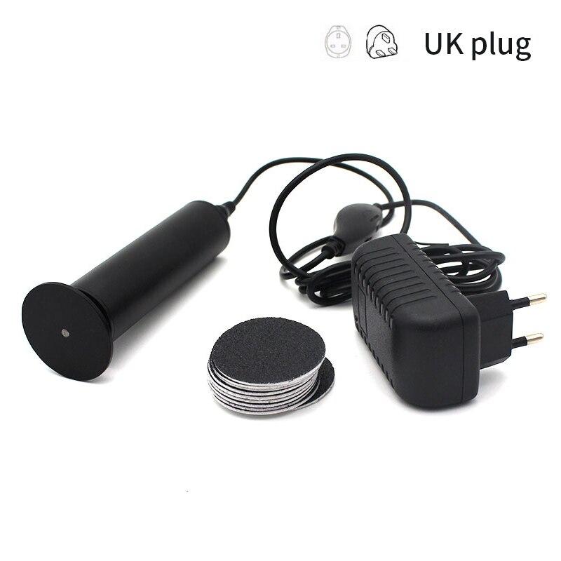 Pro Electric Foot Care Tool File Pedicure Machine Speed Control Electronic Pedi Heel Callus Remover For Feet Dead Skin Remover: UK black