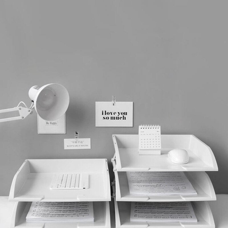 2/3 Tier Stackable Desktop Document Rack Letter Tray Organizer File Magazine Storage Holder Office Supplies