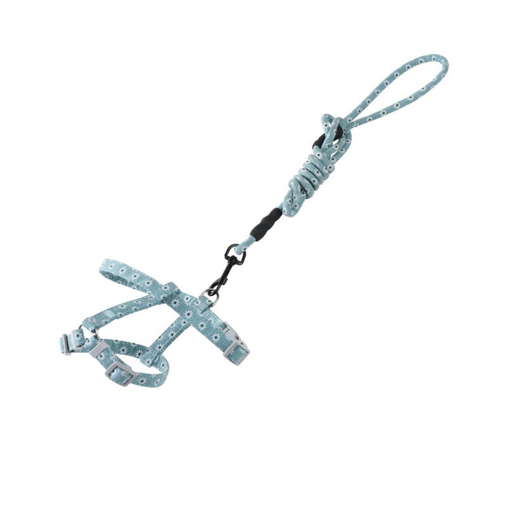 Harnais pour chat, laisse, ceinture, collier, sangle en forme de I, corde de guidage pour chiot, chaton, chiot, marche en plein air: S-Green