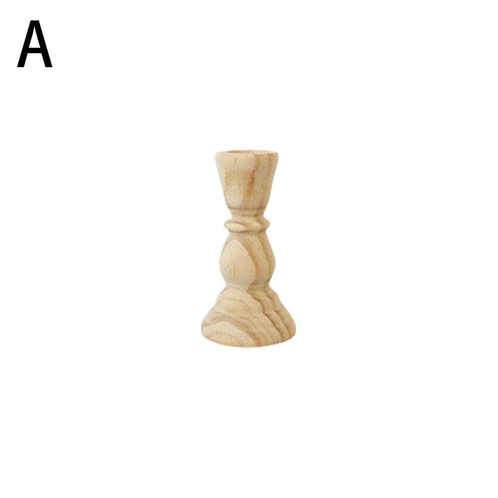 Bougeoir en bois pour décorations de mariage, classique, rétro, ci-après, porte-bougie, fête, salon, décoration de la maison: Argent