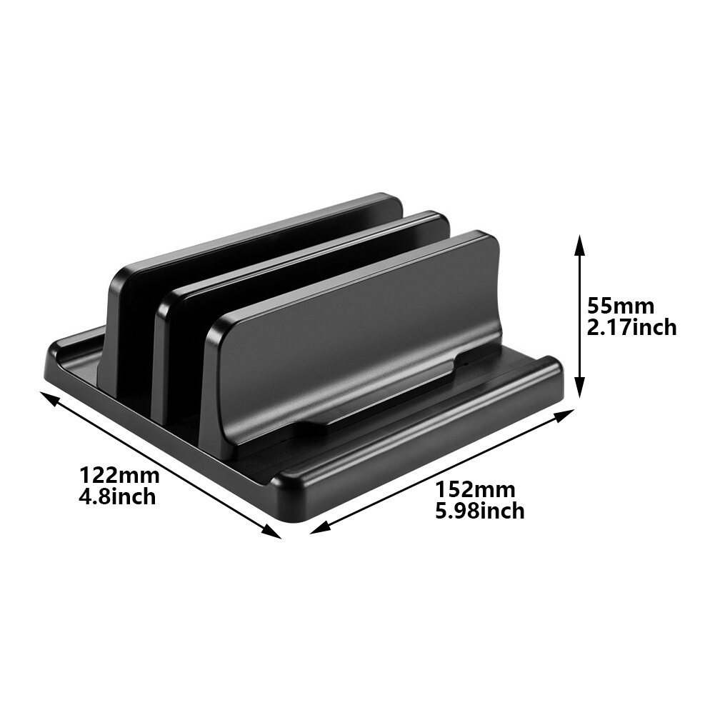 Vertical Laptop Stand Holder Adjustable Desktop Notebook Dock Space-Saving 3 In 1 Tablet Holder Stand Notebook Storage Rack