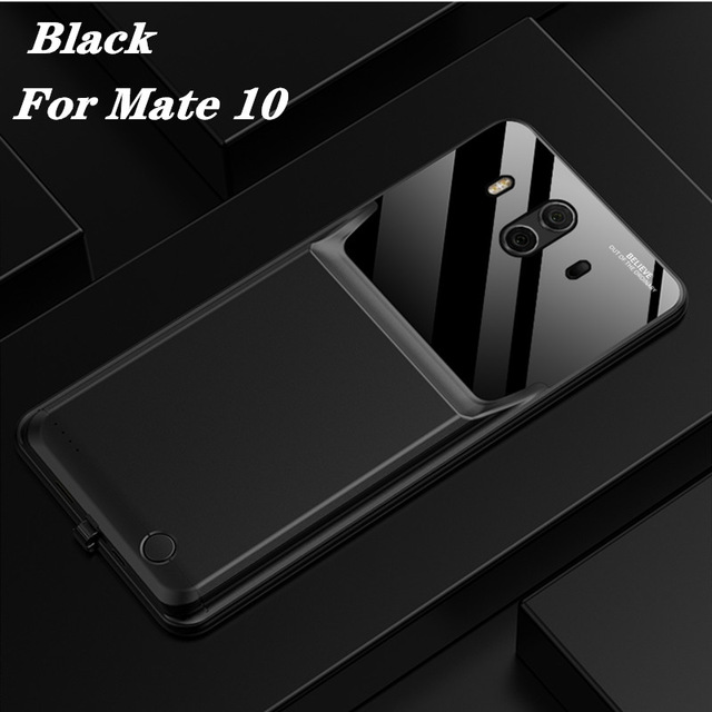 External Power Bank Case For Huawei Mate 10 Pro Battery Case Battery Charger Case For Huawei Mate 10 Powerbank Charging Cover: Black For Mate 10