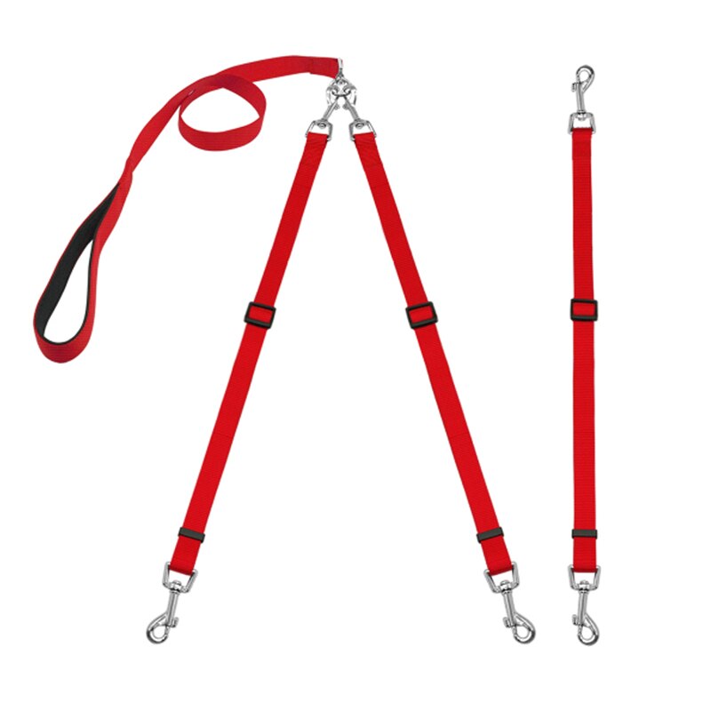 Correa Triple ajustable para perros y mascotas de tres vías, correa para perros pequeños, medianos y pequeños, suministros para mascotas gatos