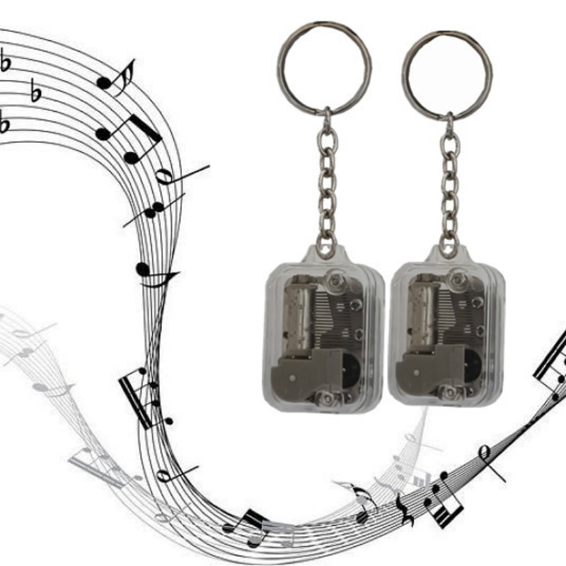Music Box keychain DIY Play Set Acrylic metal Best Mechanical Metal Music Boxes Clockwork Music Box with Screws Home Decor