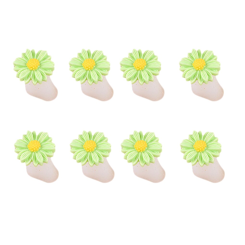 8 unids/set separadores de dedos de silicona Corazón de flor espaciadores de uñas dedos pies Gel UV salón de manicura pedicura herramienta: Caqui oscuro