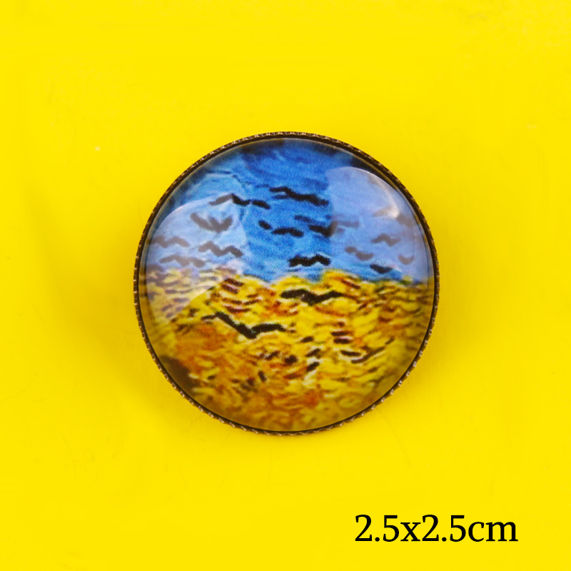 Hermoso Paisaje pintura insignias de Epoxy para mochila broches Pin insignias para pinzas para ropa para mochilas Placa de de la joyería de DIY