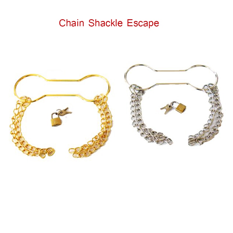 Chain Shackle Escape Handboeien Escape-Zilver Kleur Goocheltrucs Podium Close-Up Straat Accessoires Gimmick Comedy Mentalisme