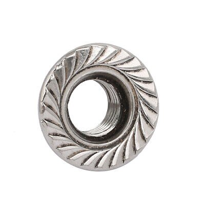 9 stk  m10 x 1.25mm metrisk fin gjeng 304 sekskantet flensmutter i rustfritt stål