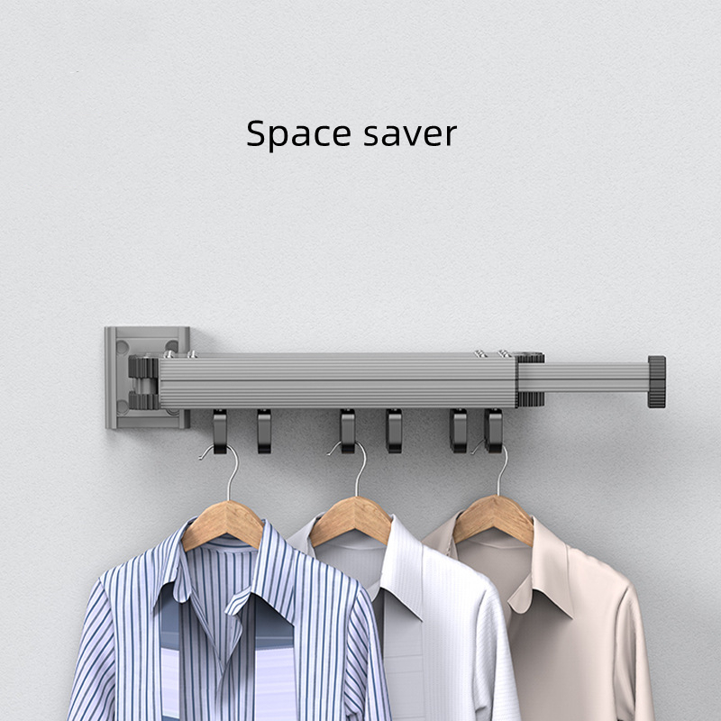 Tendedero de ropa, tendedero plegable de aleación de aluminio, tendedero plegable montado en la pared, colgador para secadora de ropa que ahorra espacio