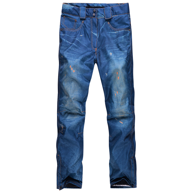 Ski Broek Winter Denim Stof Warm Snowboard Broek Winddicht Warme Waterdichte Winter Outdoor Ski Broek Arctic Koningin: Blauw / L