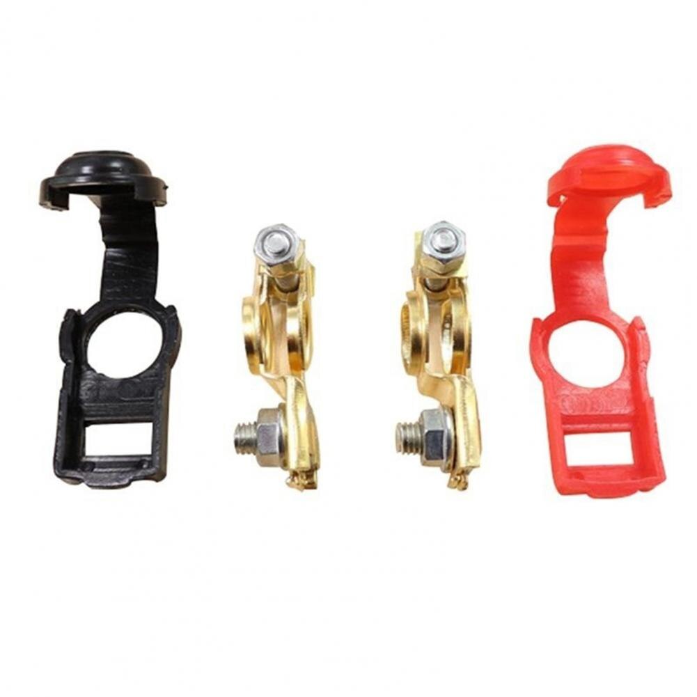 2Pcs Terminal Clamp Easy to Install Long Service Life Metal Terminal Clamp Car Battery Terminal Clamps Fit Most Car Van battery