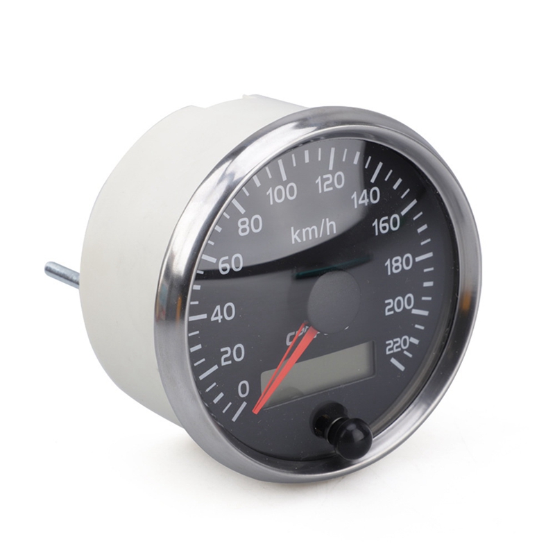 Cnspeed Universele Gps Snelheidsmeter 12V/24V Kilometerstand 85Mm 220 Km/h Voor Auto Motor Lcd Toerenteller