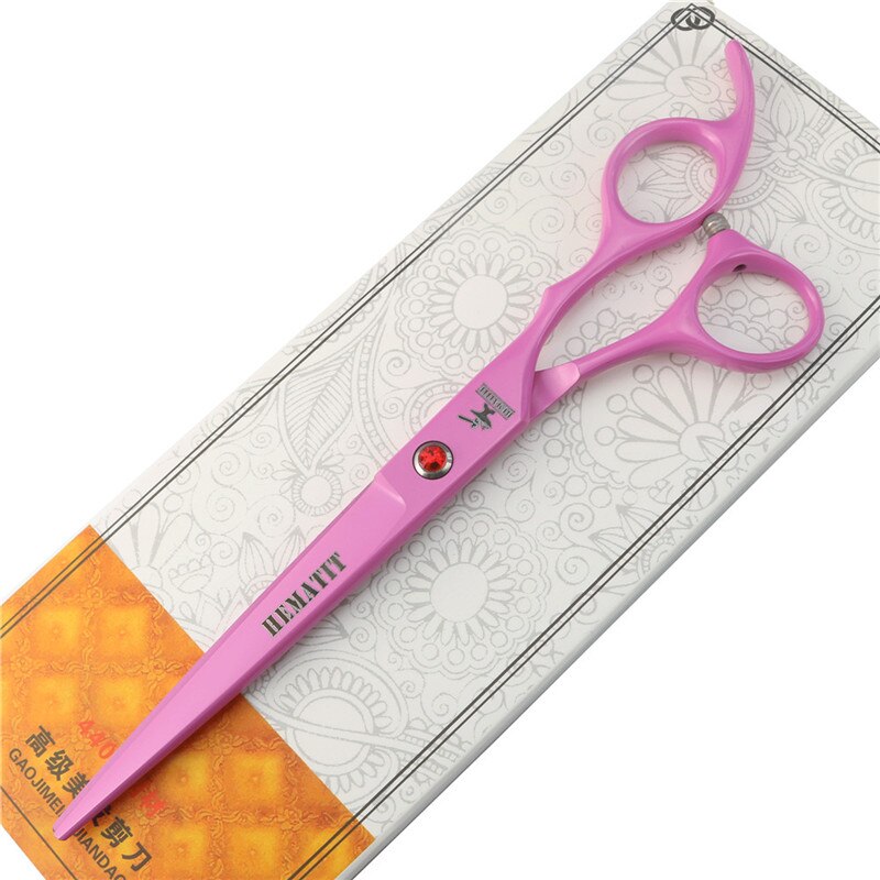 7 inch pink family hairdressing scissors hair scissors Japan 440C cutting and Thinning scissors set