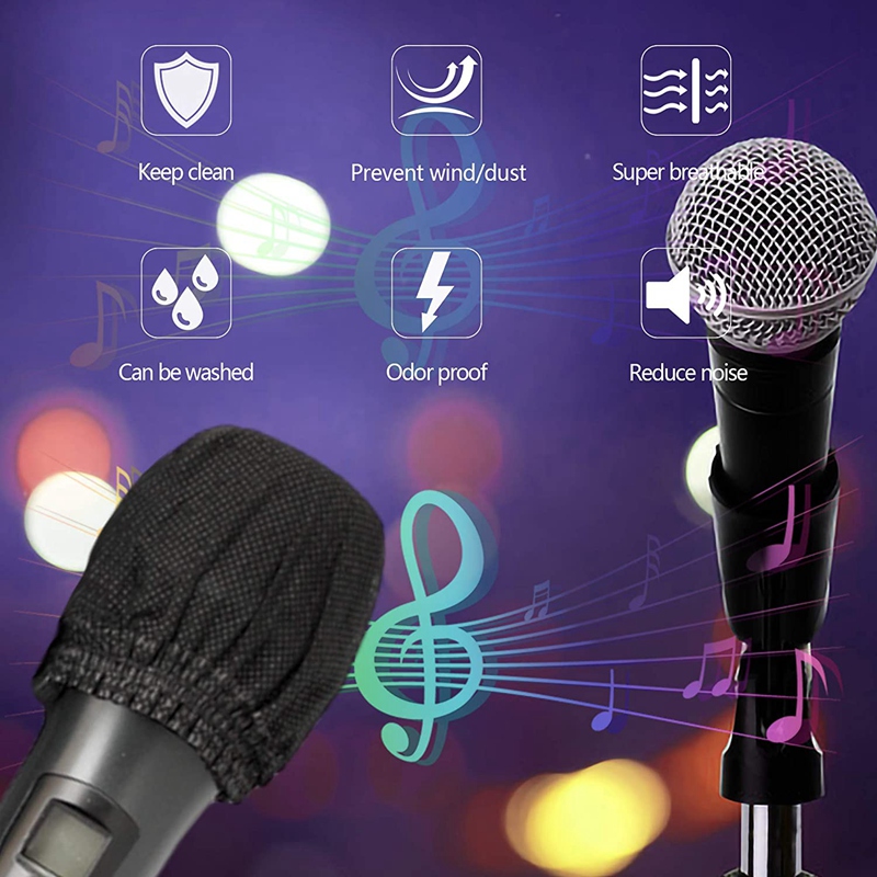 MOOL – housses de protection jetables pour Microphone, protections pour Microphone portable, protection contre le vent, pour karaoké, 100 pièces