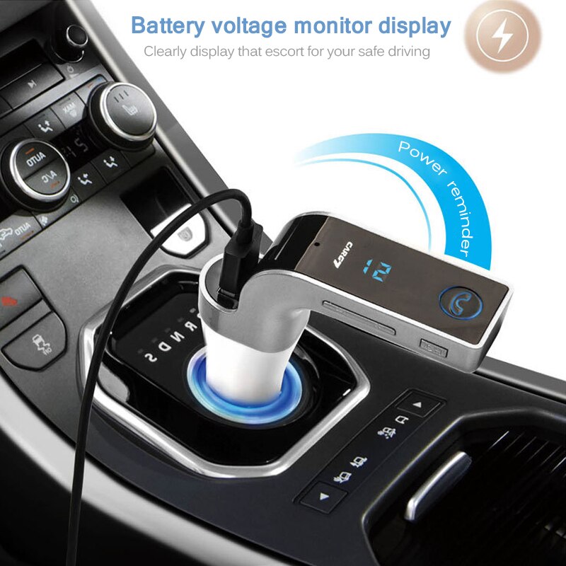 Draadloze Bluetooth Car Kit Fm-zender Met Usb Auto Telefoon Oplader MP3 Speler Ondersteuning Usb Sd + 3.5Mm line-In