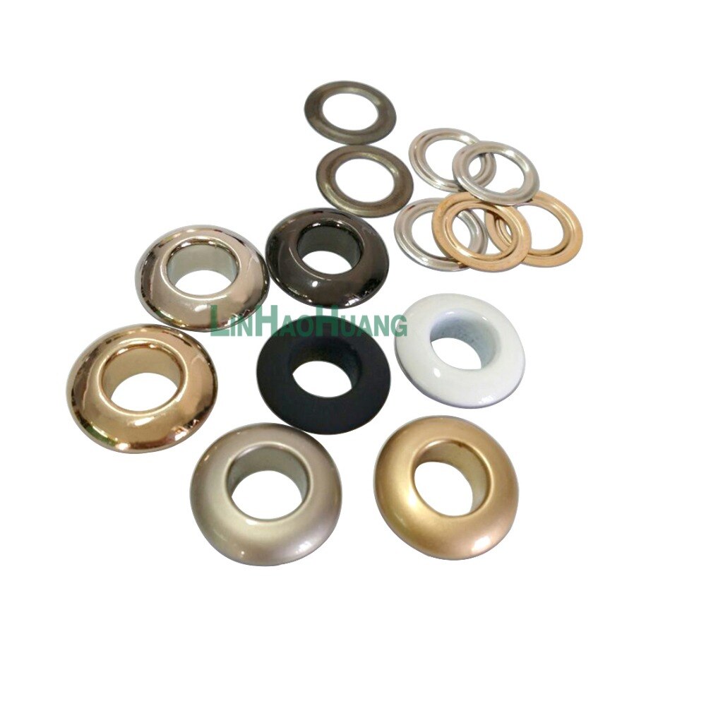 Œillets en laiton sans couture, 8mm x 16mm, 7 couleurs, , 100 lots, , eyelets-16MM