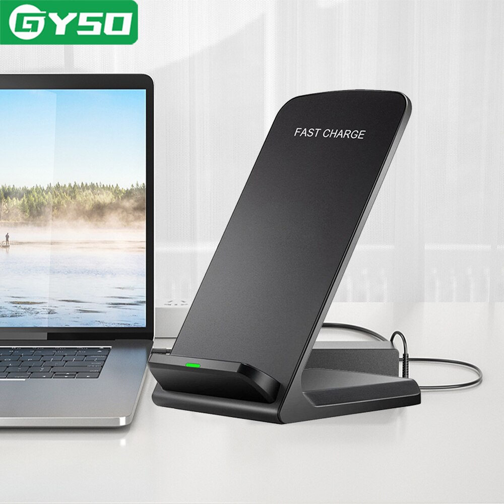 GYSO 15W Qi Wireless Charger Quick Charge Dock For Samsung S10 S9 Fast Charging Stand Pad For iPhone 12 SE2 11 Pro XS Max XR X 8