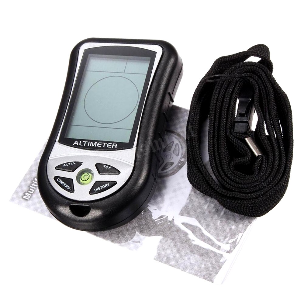 8 In 1 Handheld Electronic Navigation Compass Altitude Gauge Thermometer Barometer Outdoor Hiking Camping Fishing Equipment