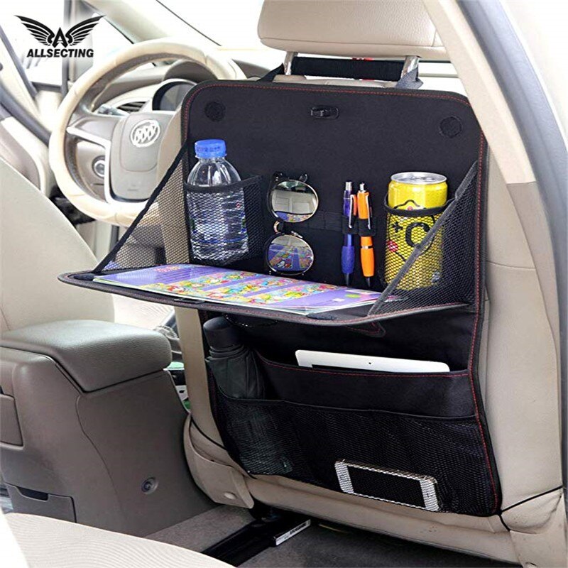 Organisateur de siège de voiture avec plateau de table pliable