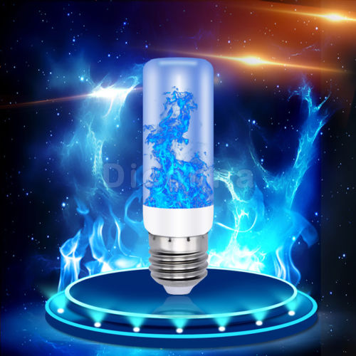 4 Modes E27/26 LED Flame Effect Fire Light Bulb Flickering Lamp Decor