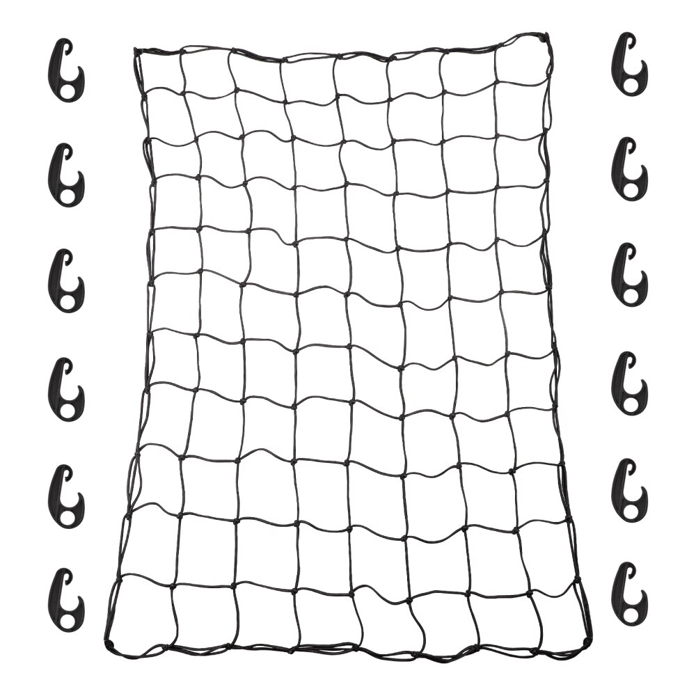 Boot String Mesh Met 8 Haken Groeiende Tent Netten Tuin Plant Ondersteuning Zwart 90*120Cm Duty Nylon 90X120Cm Trellis Netting