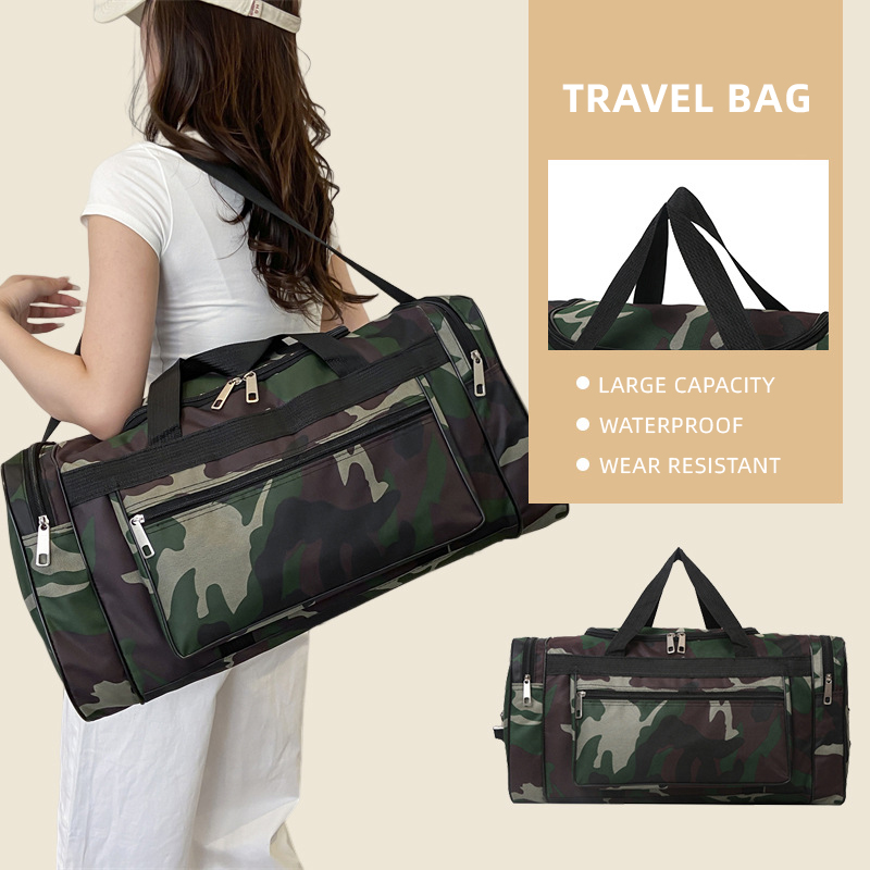 Mannen Vrouwen Reistas Waterdichte plunjezakken Multifunctionele bagage Handtas Camouflage Grote korte reisopslag Schoudertassen